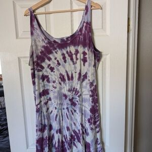 Hand died tie dyed dress